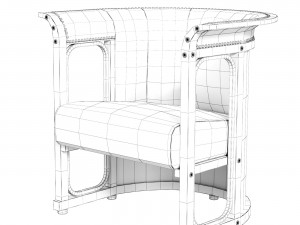 Armchair Josef Hoffmann Model 3D