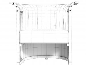 Armchair Josef Hoffmann Model 3D