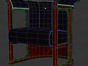 Armchair Josef Hoffmann Model 3D