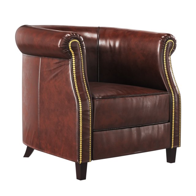 Armchair Fauteuil Oxford cigar 3D Modell .c4d .max .obj .3ds .fbx .stl .blend