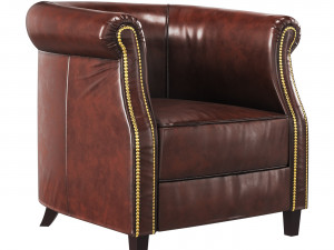 Armchair Fauteuil Oxford cigar 3Dモデル