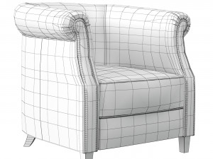 Armchair Fauteuil Oxford cigar 3D Modell