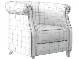 Armchair Fauteuil Oxford cigar 3D Model