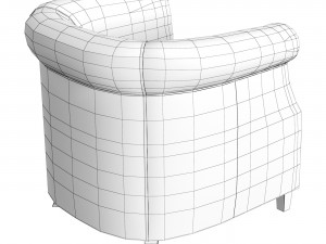 Armchair Fauteuil Oxford cigar 3D Modell