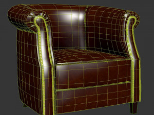 Armchair Fauteuil Oxford cigar 3D Modell