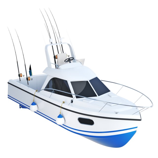 Pleasure fishing boat 3D Model
