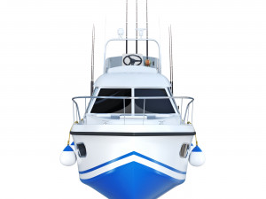Pleasure fishing boat Modello 3D