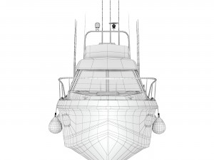 Pleasure fishing boat Modello 3D