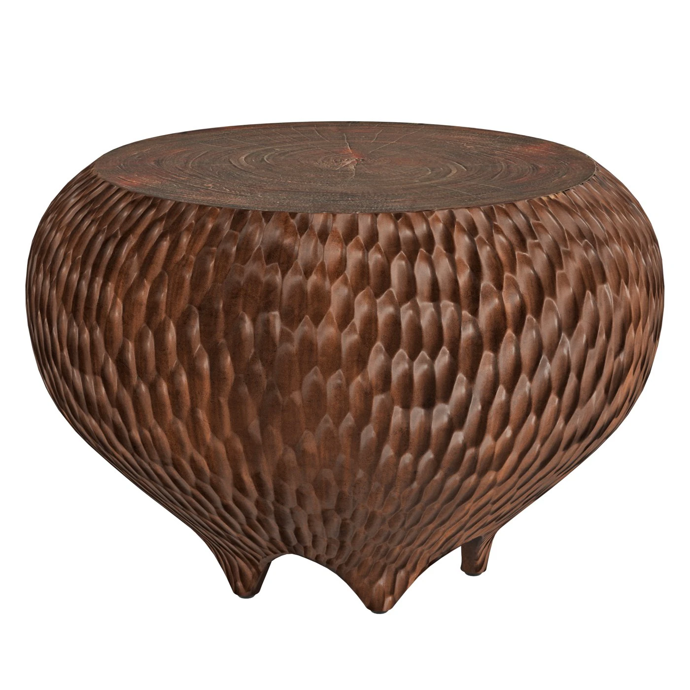 Burnt Chiseled Chair 3D Model .c4d .max .obj .3ds .fbx .stl .blend 