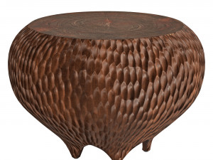 Burnt Chiseled Chair 3D Model