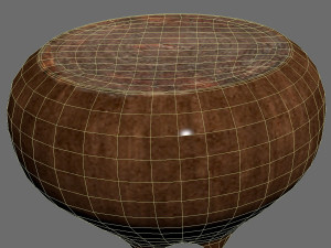 Burnt Chiseled Chair Modèle 3D