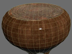 Burnt Chiseled Chair 3D Model