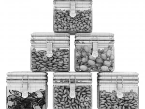 Candies in glass jars 3D Model