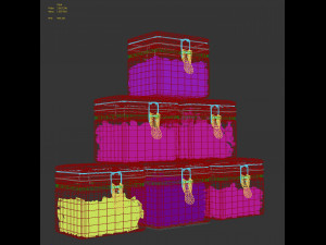Candies in glass jars 3D Модель