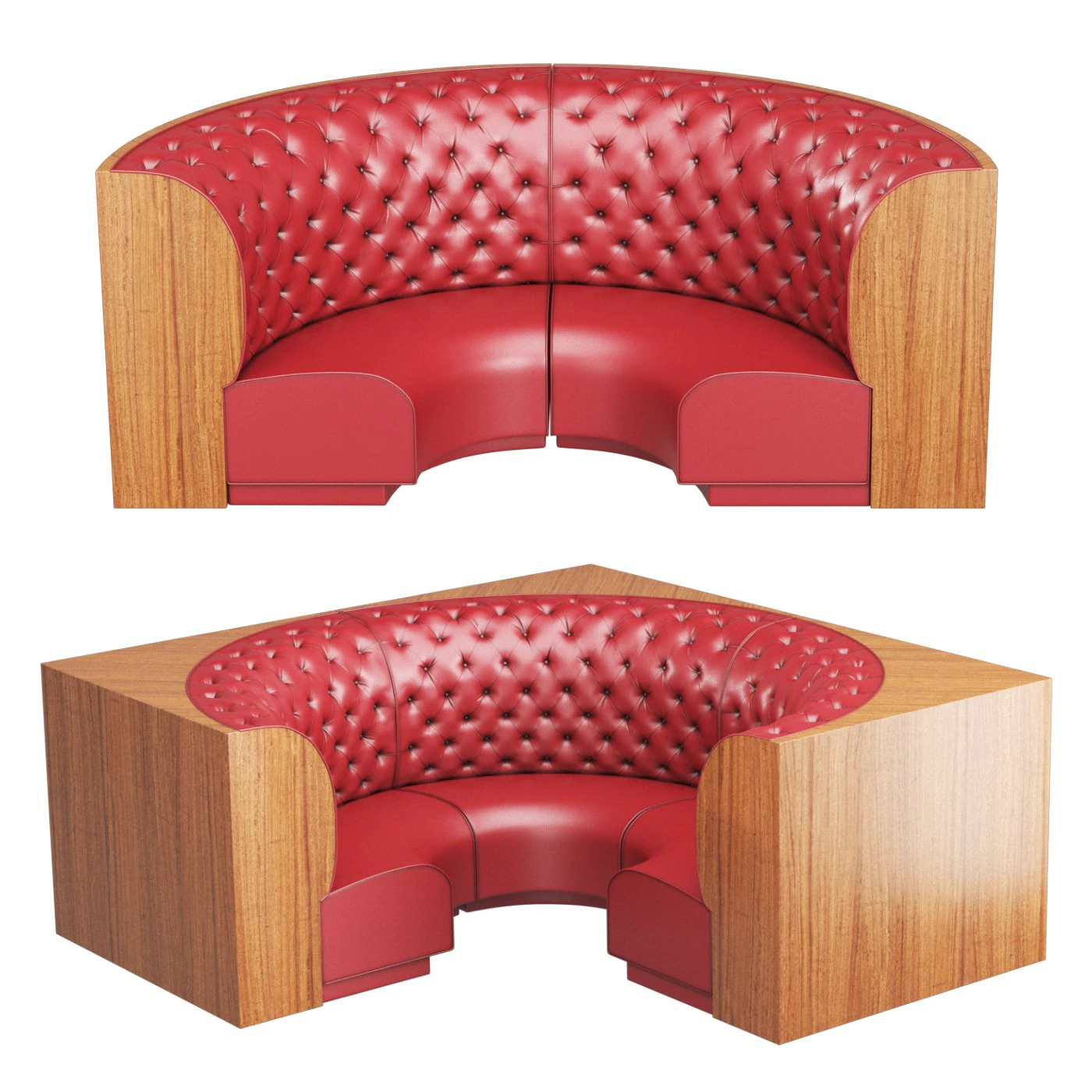 Modular Sofa Capitone bar 3D Model .c4d .max .obj .3ds .fbx .stl .blend