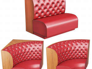 Modular Sofa Capitone bar 3D Model