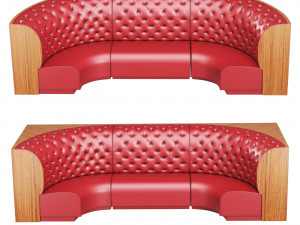 Modular Sofa Capitone bar 3D Model