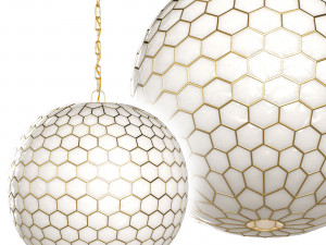 Pendant lamp Capiz Honeycomb 3D Model