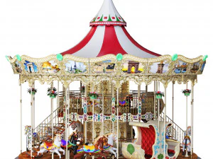 Carousel 2 levels Paris 3D Model