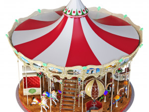 Carousel 2 levels Paris Model 3D