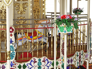 Carousel 2 levels Paris Model 3D