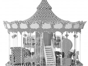 Карусель 2 рівня Париж 3D Модель