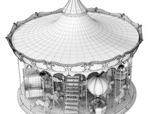 Carousel 2 levels Paris Model 3D