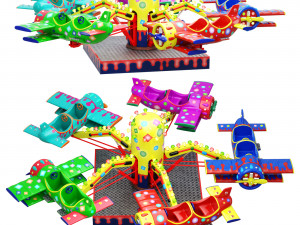 Childrens carousel Planes Modelo 3D