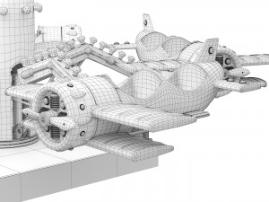 Childrens carousel Planes Modèle 3D