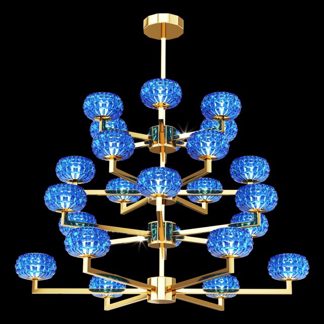 Spider Chandelier 3D 模型 .c4d .max .obj .3ds .fbx .stl .blend 
