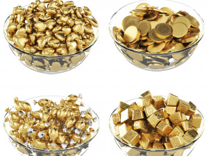 Bowl with chocolates 3D Model