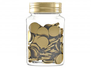 Chocolates in a jar 3D Model