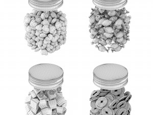 Chocolates in a jar 3D Model
