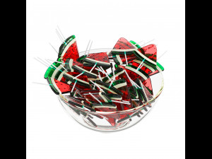 Glass bowl with lollipops 3D Model