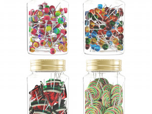 Lollipops in a glass jar 3Dモデル