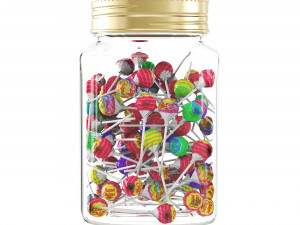 Lollipops in a glass jar 3D Модель