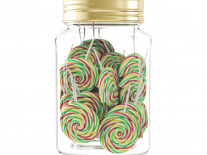 Lollipops in a glass jar 3D Модель