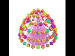 Lollipops on a stand 3D 모델