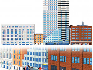 Facade of City Point Brooklyn New York buildings 3Dモデル