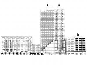 Facade of City Point Brooklyn New York buildings 3D Model