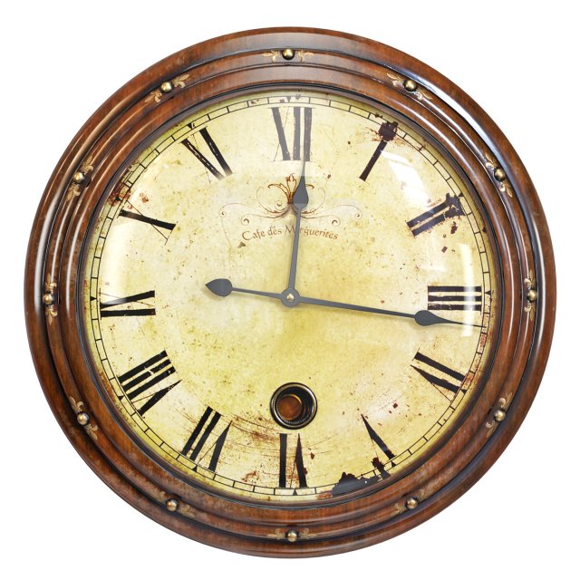 Old wall clock 3D 模型 .c4d .max .obj .3ds .fbx .stl .blend 