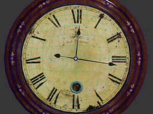 Old wall clock 3D Model