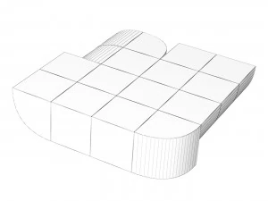 Coffee table 02 marble Forest Giaconia 3D Model