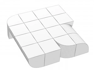 Coffee table 02 marble Forest Giaconia 3D Model