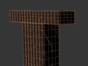 Marble profile console Model 3D