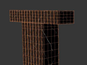 Marble profile console 3D Model