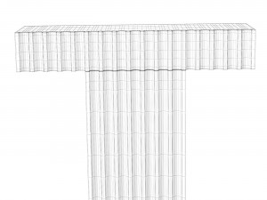 Marble profile console Model 3D