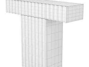 Marble profile console Model 3D