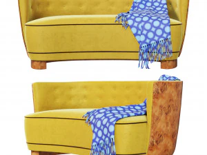 Диван вигнутий 3D Модель