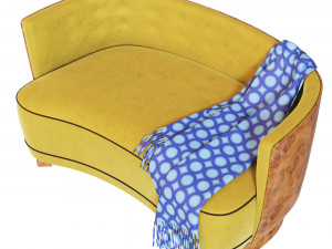 Sofa Curved 3D 모델